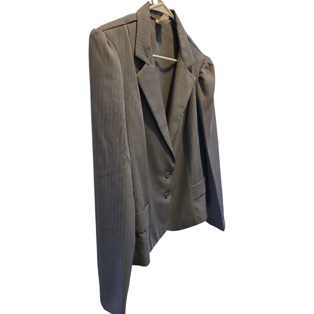 Source Unknown Gray Blazer Tailored Suit Jacket - image 2